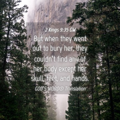 Picture 04 - 2 Kings 9:35 GW - But when they went out to bury her, they - Bible Verse Picture