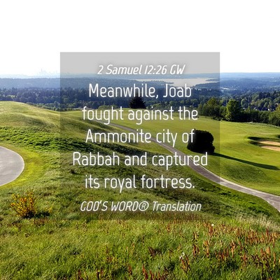 Picture 04 - 2 Samuel 12:26 GW - Meanwhile, Joab fought against the Ammonite city - Bible Verse Picture