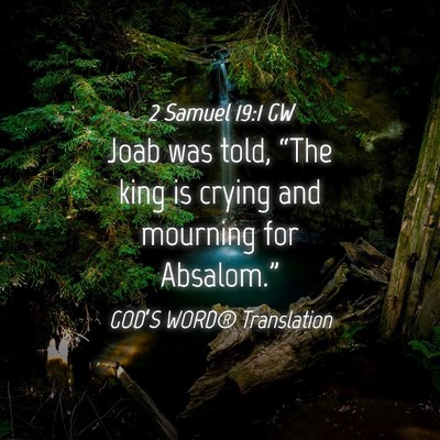 Picture 04 - 2 Samuel 19:1 GW - Joab was told, “The king is crying and mourning - Bible Verse Picture