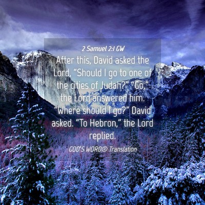 Picture 04 - 2 Samuel 2:1 GW - After this, David asked the Lord, “Should I go - Bible Verse Picture