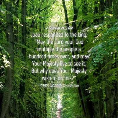 Picture 04 - 2 Samuel 24:3 GW - Joab responded to the king, “May the Lord your - Bible Verse Picture