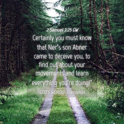 Picture 04 - 2 Samuel 3:25 GW - Certainly you must know that Ner’s son Abner - Bible Verse Picture