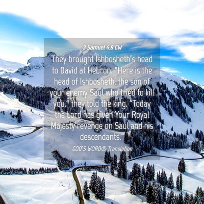 Picture 04 - 2 Samuel 4:8 GW - They brought Ishbosheth’s head to David at - Bible Verse Picture