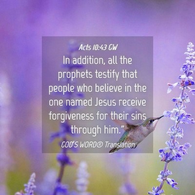 Picture 04 - Acts 10:43 GW - In addition, all the prophets testify that people - Bible Verse Picture
