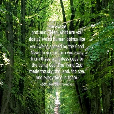 Picture 04 - Acts 14:15 GW - and said, “Men, what are you doing? We’re - Bible Verse Picture