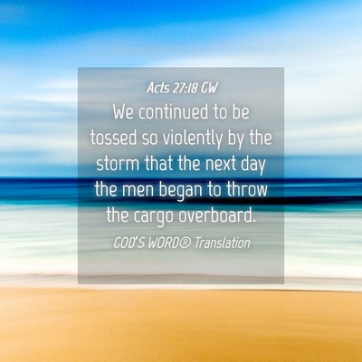 Picture 04 - Acts 27:18 GW - We continued to be tossed so violently by the - Bible Verse Picture