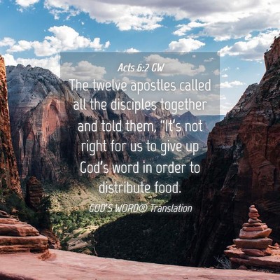 Picture 04 - Acts 6:2 GW - The twelve apostles called all the disciples - Bible Verse Picture
