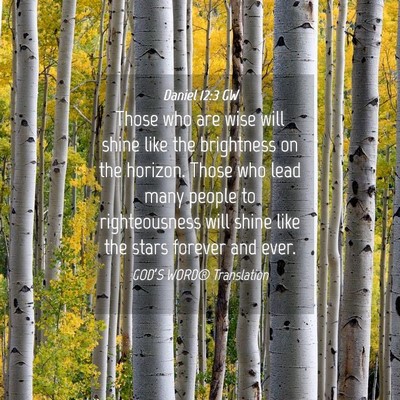 Picture 04 - Daniel 12:3 GW - Those who are wise will shine like the brightness - Bible Verse Picture