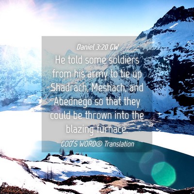 Picture 04 - Daniel 3:20 GW - He told some soldiers from his army to tie up - Bible Verse Picture