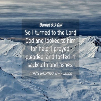 Picture 04 - Daniel 9:3 GW - So I turned to the Lord God and looked to him for - Bible Verse Picture