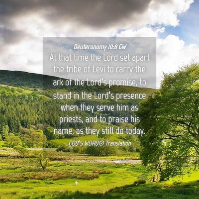 Picture 04 - Deuteronomy 10:8 GW - At that time the Lord set apart the tribe of Levi - Bible Verse Picture