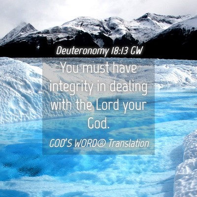 Picture 04 - Deuteronomy 18:13 GW - You must have integrity in dealing with the Lord - Bible Verse Picture