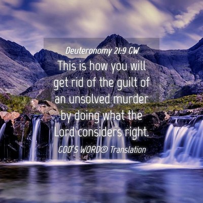 Picture 04 - Deuteronomy 21:9 GW - This is how you will get rid of the guilt of an - Bible Verse Picture