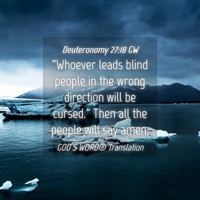 Picture 04 - Deuteronomy 27:18 GW - “Whoever leads blind people in the wrong - Bible Verse Picture