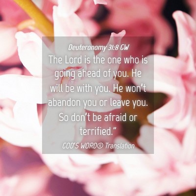 Picture 04 - Deuteronomy 31:8 GW - The Lord is the one who is going ahead of you. He - Bible Verse Picture