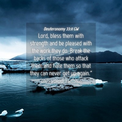 Picture 04 - Deuteronomy 33:11 GW - Lord, bless them with strength and be pleased - Bible Verse Picture