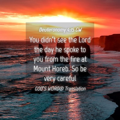 Picture 04 - Deuteronomy 4:15 GW - You didn’t see the Lord the day he spoke to you - Bible Verse Picture