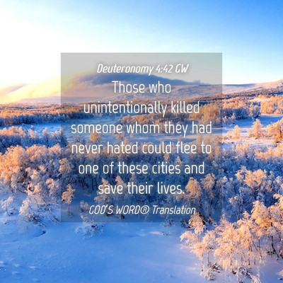 Picture 04 - Deuteronomy 4:42 GW - Those who unintentionally killed someone whom - Bible Verse Picture