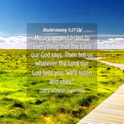 Picture 04 - Deuteronomy 5:27 GW - Moses, go and listen to everything that the Lord - Bible Verse Picture