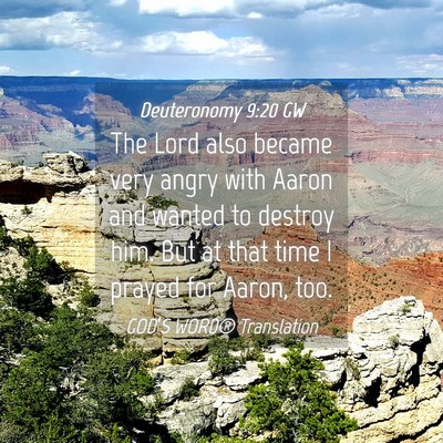 Picture 04 - Deuteronomy 9:20 GW - The Lord also became very angry with Aaron and - Bible Verse Picture