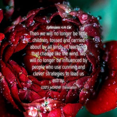 Picture 04 - Ephesians 4:14 GW - Then we will no longer be little children, tossed - Bible Verse Picture