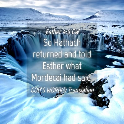 Picture 04 - Esther 4:9 GW - So Hathach returned and told Esther what Mordecai - Bible Verse Picture