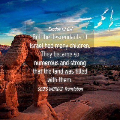 Picture 04 - Exodus 1:7 GW - But the descendants of Israel had many children. - Bible Verse Picture