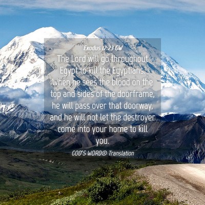 Picture 04 - Exodus 12:23 GW - The Lord will go throughout Egypt to kill the - Bible Verse Picture