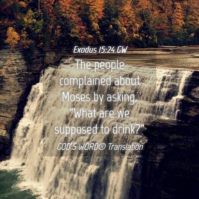 Picture 04 - Exodus 15:24 GW - The people complained about Moses by asking, - Bible Verse Picture