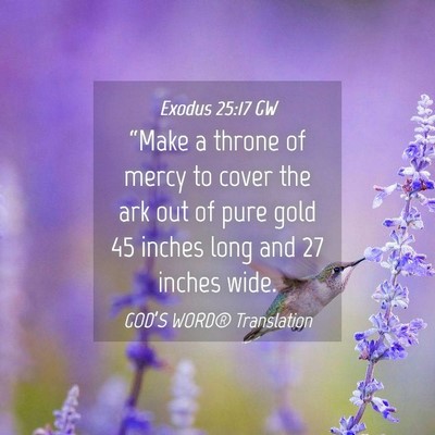 Picture 04 - Exodus 25:17 GW - “Make a throne of mercy to cover the ark out of - Bible Verse Picture