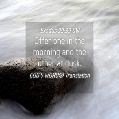 Picture 04 - Exodus 29:39 GW - Offer one in the morning and the other at - Bible Verse Picture