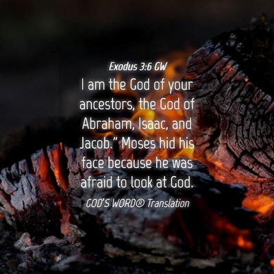 Picture 04 - Exodus 3:6 GW - I am the God of your ancestors, the God of - Bible Verse Picture