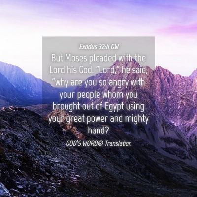 Picture 04 - Exodus 32:11 GW - But Moses pleaded with the Lord his God. - Bible Verse Picture