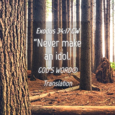 Picture 04 - Exodus 34:17 GW - “Never make an - Bible Verse Picture