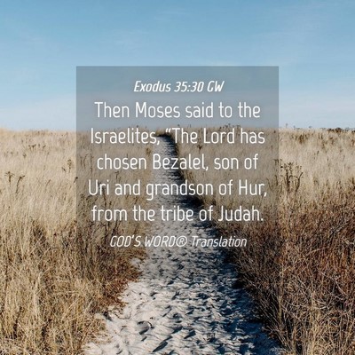 Picture 04 - Exodus 35:30 GW - Then Moses said to the Israelites, “The Lord - Bible Verse Picture