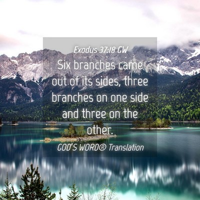 Picture 04 - Exodus 37:18 GW - Six branches came out of its sides, three - Bible Verse Picture