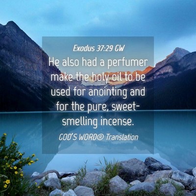 Picture 04 - Exodus 37:29 GW - He also had a perfumer make the holy oil to be - Bible Verse Picture