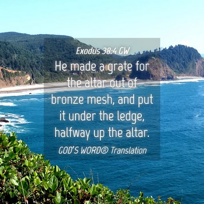 Picture 04 - Exodus 38:4 GW - He made a grate for the altar out of bronze mesh, - Bible Verse Picture