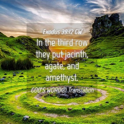 Picture 04 - Exodus 39:12 GW - In the third row they put jacinth, agate, and - Bible Verse Picture