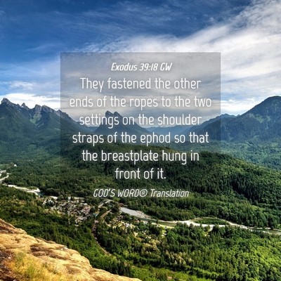 Picture 04 - Exodus 39:18 GW - They fastened the other ends of the ropes to the - Bible Verse Picture