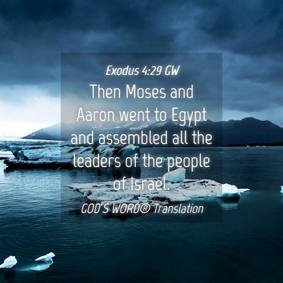 Picture 04 - Exodus 4:29 GW - Then Moses and Aaron went to Egypt and assembled - Bible Verse Picture