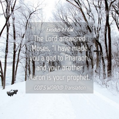 Picture 04 - Exodus 7:1 GW - The Lord answered Moses, “I have made you a god - Bible Verse Picture