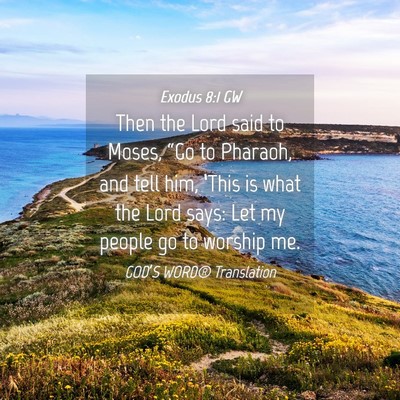 Picture 04 - Exodus 8:1 GW - Then the Lord said to Moses, “Go to Pharaoh, - Bible Verse Picture
