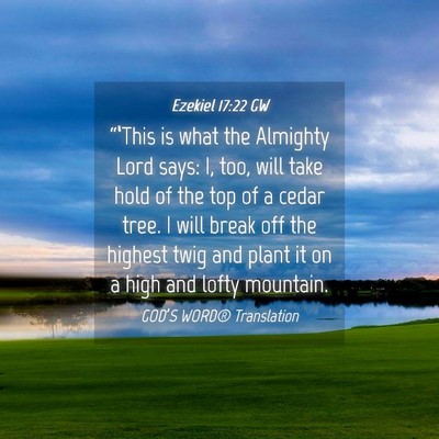 Picture 04 - Ezekiel 17:22 GW - “‘This is what the Almighty Lord says: I, - Bible Verse Picture
