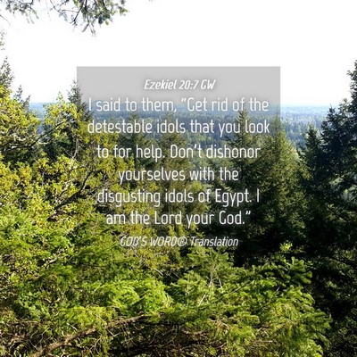 Picture 04 - Ezekiel 20:7 GW - I said to them, “Get rid of the detestable - Bible Verse Picture