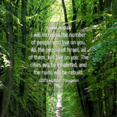 Picture 04 - Ezekiel 36:10 GW - I will increase the number of people who live on - Bible Verse Picture