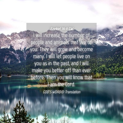 Picture 04 - Ezekiel 36:11 GW - I will increase the number of people and animals - Bible Verse Picture