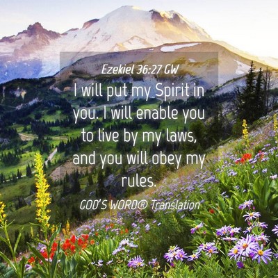 Picture 04 - Ezekiel 36:27 GW - I will put my Spirit in you. I will enable you to - Bible Verse Picture