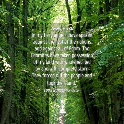 Picture 04 - Ezekiel 36:5 GW - In my fiery anger I have spoken against the rest - Bible Verse Picture