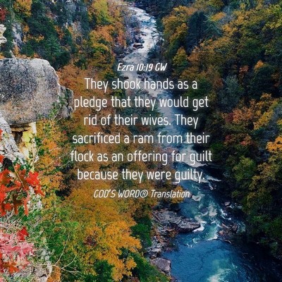 Picture 04 - Ezra 10:19 GW - They shook hands as a pledge that they would get - Bible Verse Picture